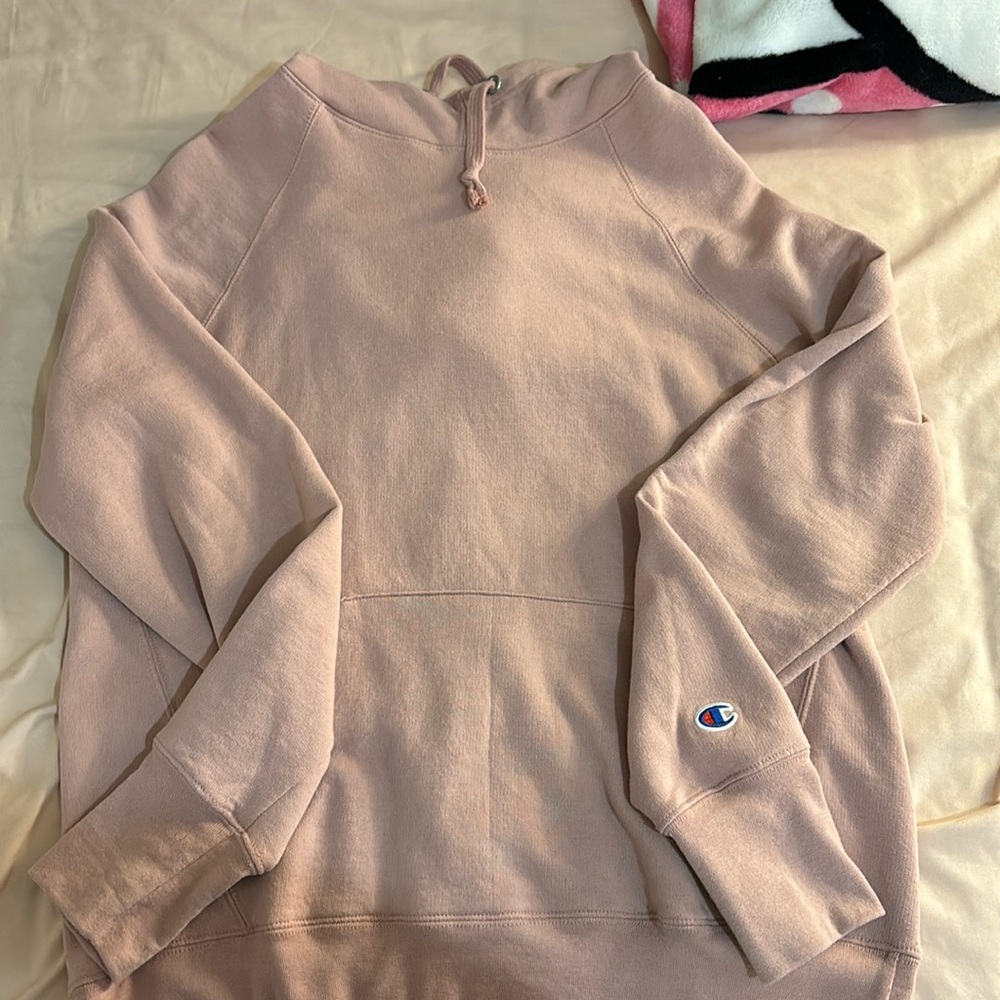 Baby pink champion hoodie
